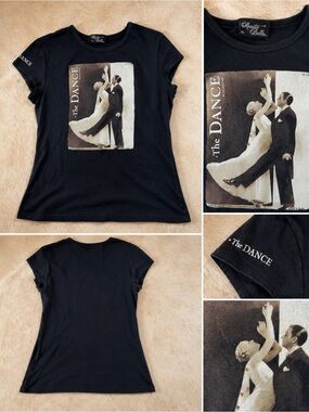 Renita Bella XL The Dance Magazine Graphic Tee Black Rhinestone Accent T-Shirt